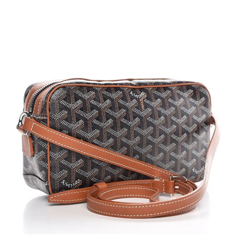 GOYARD Goyardine Amacapvert Crossbody Bag Black Gold